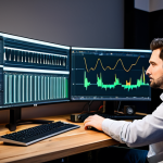 A professional content creator, fully clothed in a modest professional outfit, meticulously focusing on a multi-monitor workstation. One screen displays a video editing timeline with intricate cuts, while the other shows audio waveforms. They are wearing professional over-ear headphones, a subtle microphone is visible on the desk. The modern studio background features acoustic panels and soft, diffused lighting, emphasizing a dedicated technical environment. perfect anatomy, correct proportions, natural pose, well-formed hands, proper finger count, natural body proportions, professional photography, high quality, studio lighting, sharp focus, safe for work, appropriate content, fully clothed, professional.
