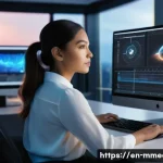 Home 5 멀티미디어 제작자가 알아야 할 영상 편집 트렌드 - **AI-Powered Video Editor's Workflow:**
A highly detailed, realistic image of a female video edi...